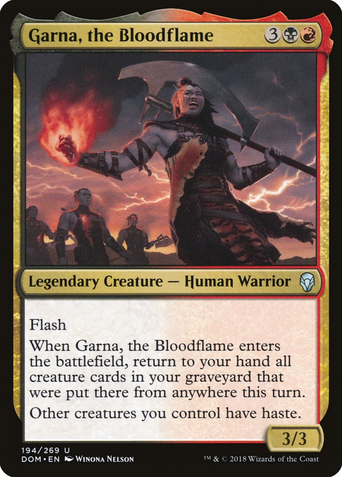 Garna, the Bloodflame [Dominaria] | Golgari Games