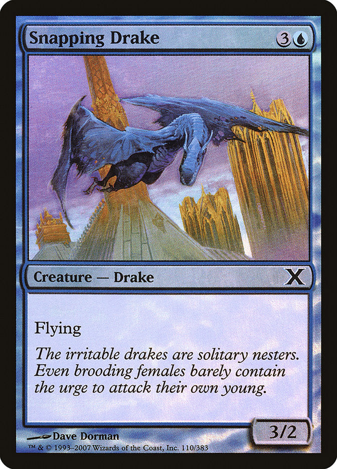 Snapping Drake (Premium Foil) [Tenth Edition] | Local Legends