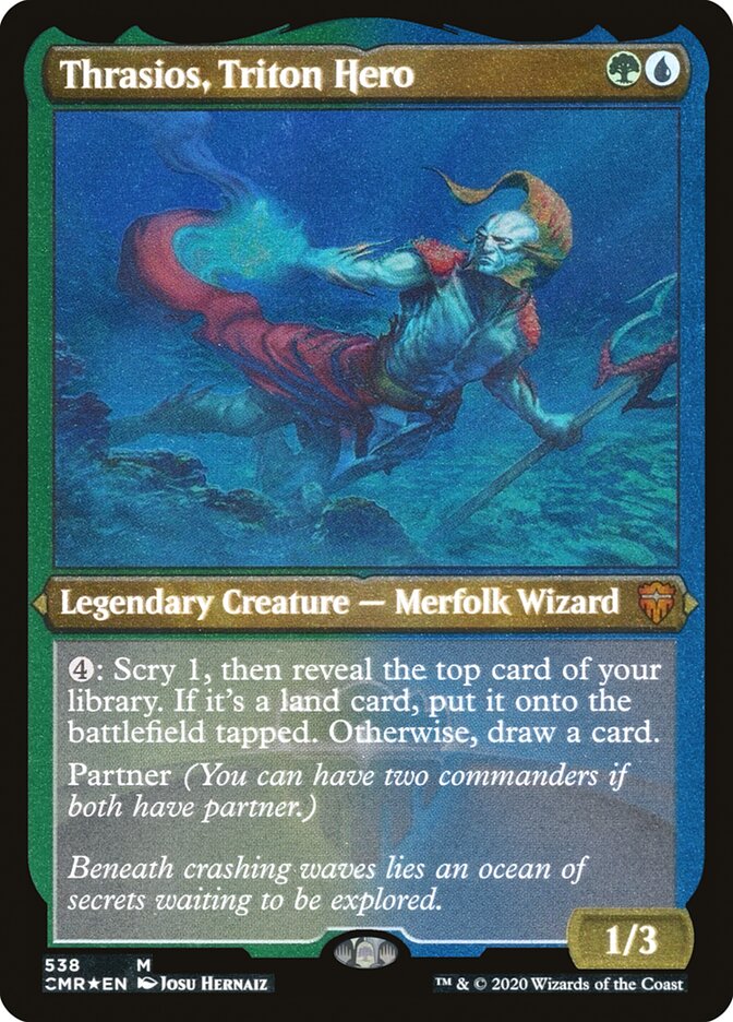 Thrasios, Triton Hero (Etched) [Commander Legends] | Local Legends