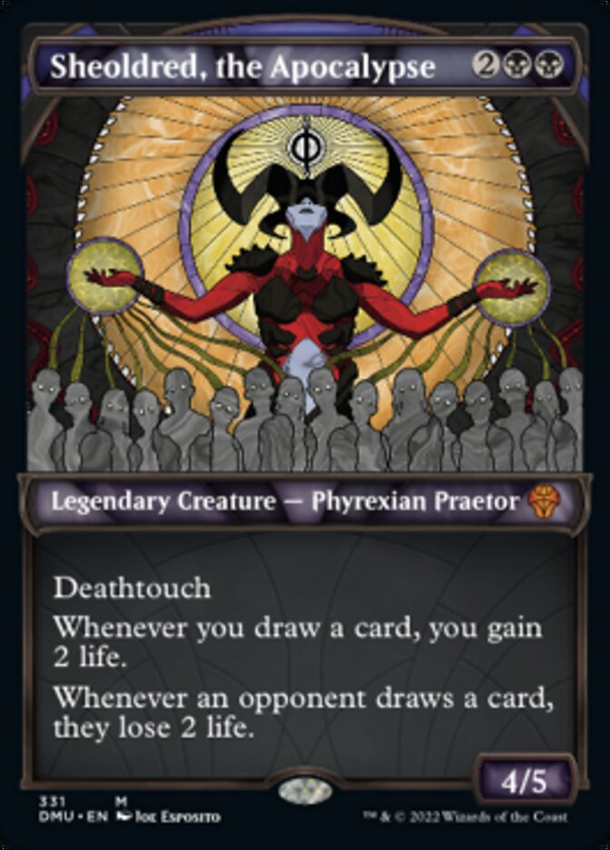 Sheoldred, the Apocalypse (Showcase Textured) [Dominaria United] | Local Legends