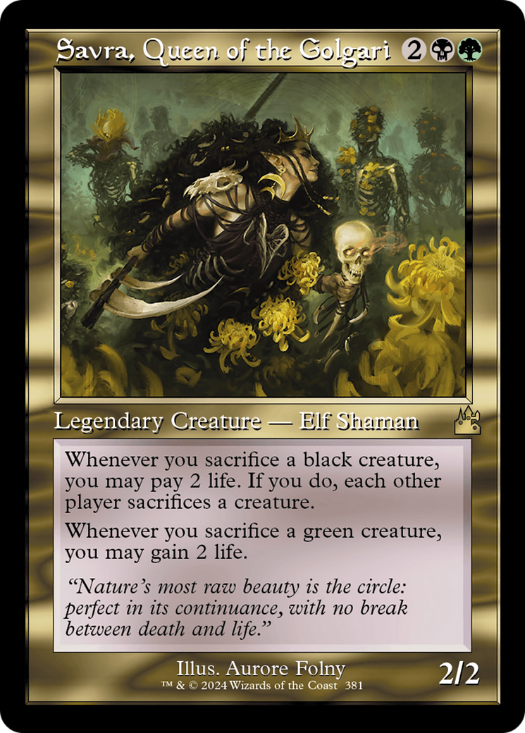 Savra, Queen of the Golgari (Retro Frame) [Ravnica Remastered] | Local Legends