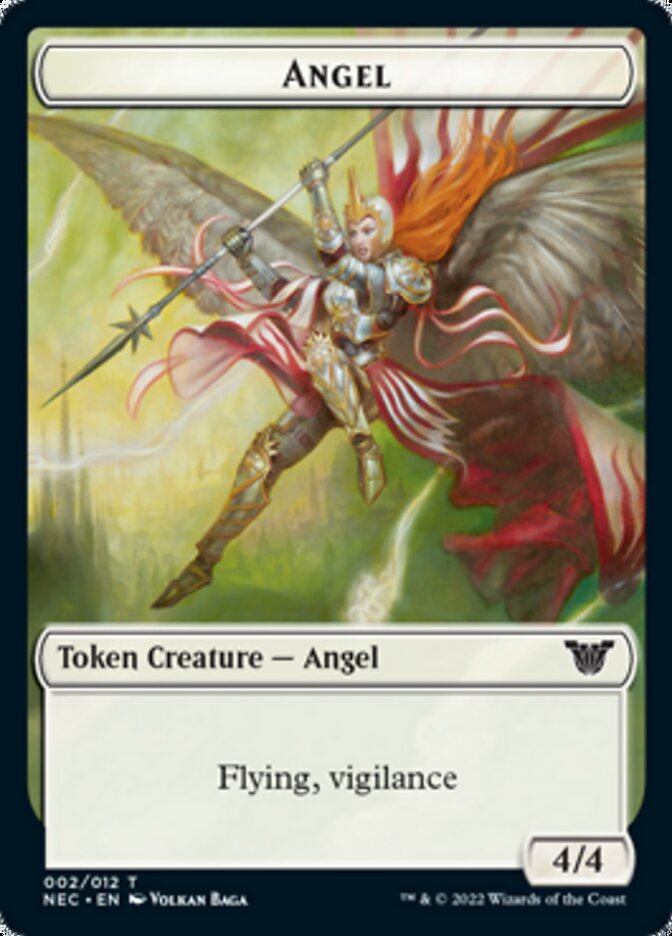 Angel // Elephant Double-sided Token [Kamigawa: Neon Dynasty Commander Tokens] | Golgari Games