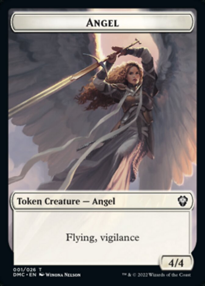 Kavu // Angel Double-sided Token [Dominaria United Commander Tokens] | Golgari Games