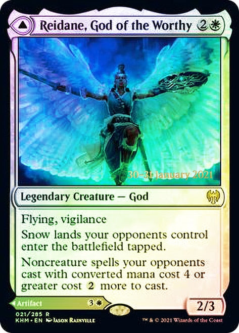 Reidane, God of the Worthy // Valkmira, Protector's Shield [Kaldheim Prerelease Promos] | Local Legends