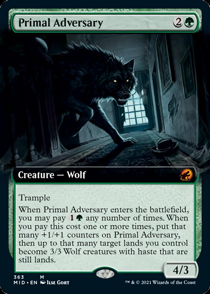 Primal Adversary (Extended Art) [Innistrad: Midnight Hunt] | Golgari Games