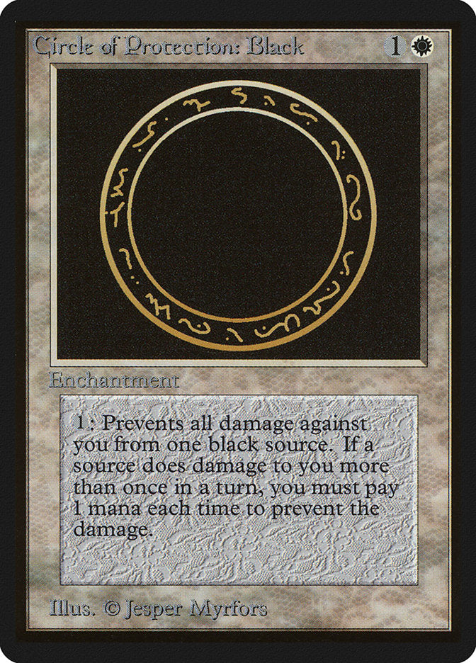 Circle of Protection: Black [Beta Edition] | Golgari Games