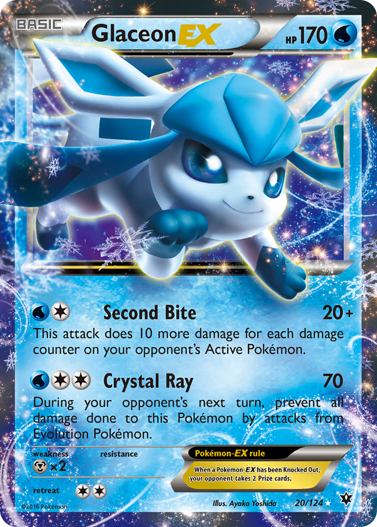 Glaceon EX (20/124) [XY: Fates Collide] | Golgari Games