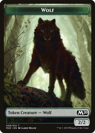 Wolf Double-sided Token [Challenger Decks 2020 Tokens] | Golgari Games