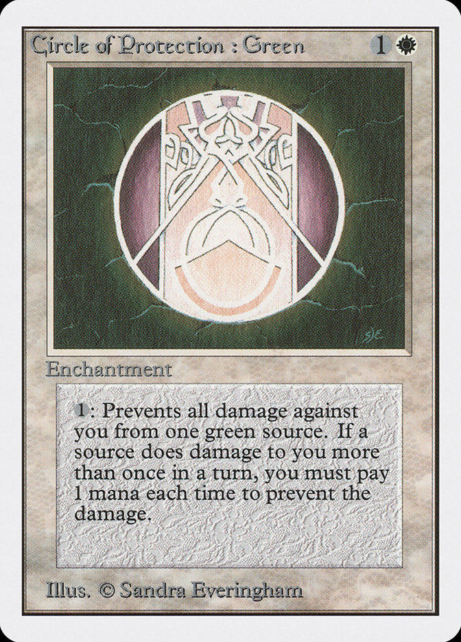 Circle of Protection: Green [Unlimited Edition] | Golgari Games