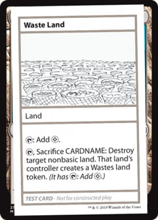 Waste Land (2021 Edition) [Mystery Booster Playtest Cards] | Golgari Games