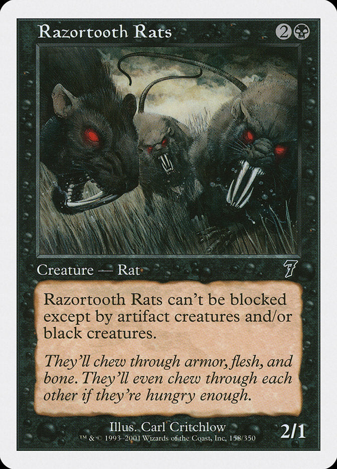 Razortooth Rats [Seventh Edition] | Golgari Games