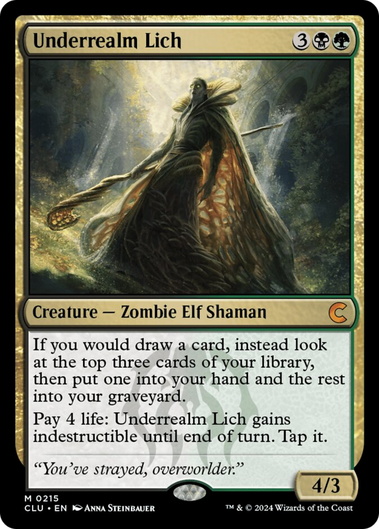 Underrealm Lich [Ravnica: Clue Edition] | Golgari Games