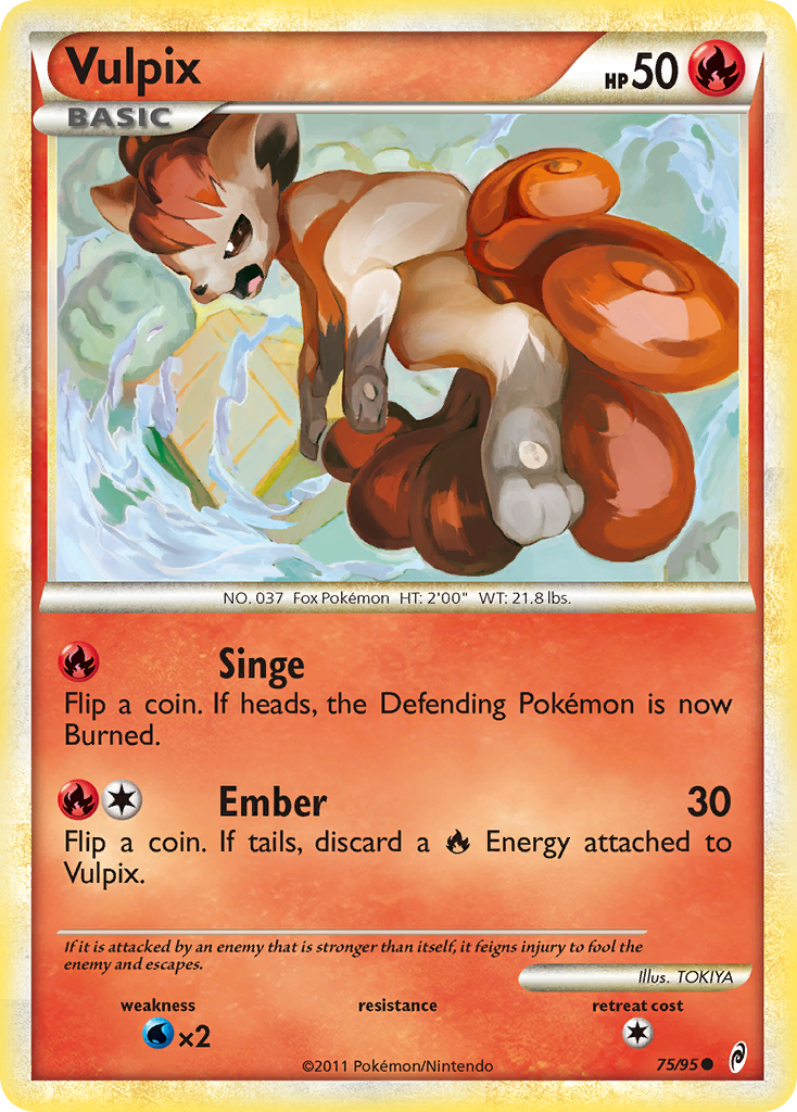 Vulpix (75/95) [HeartGold & SoulSilver: Call of Legends] | Golgari Games