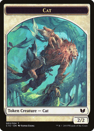 Cat // Zombie Double-Sided Token [Commander 2015 Tokens] | Golgari Games