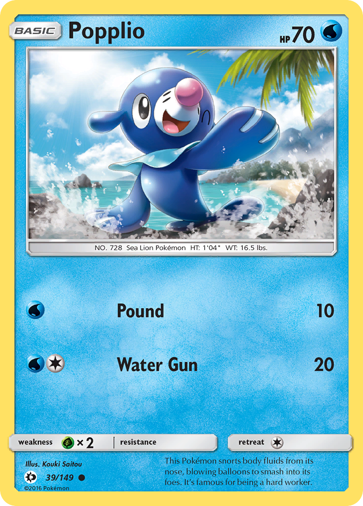 Popplio (39/149) [Sun & Moon: Base Set] | Golgari Games