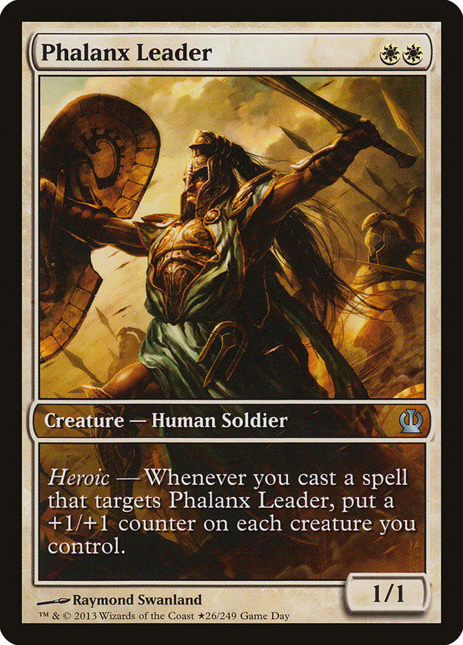 Phalanx Leader (Game Day) (Extended Art) [Theros Promos] | Golgari Games