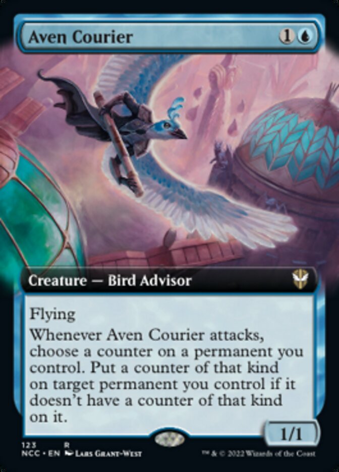 Aven Courier (Extended Art) [Streets of New Capenna Commander] | Golgari Games