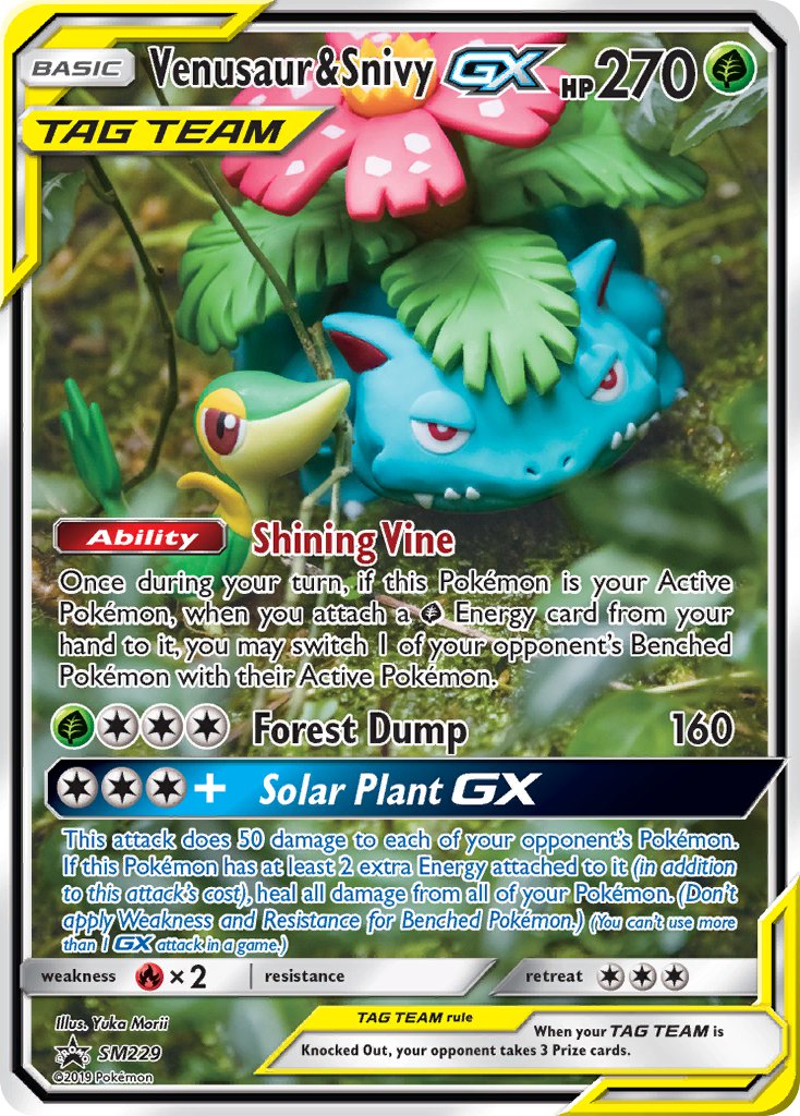 Venusaur & Snivy GX (SM229) [Sun & Moon: Black Star Promos] | Golgari Games