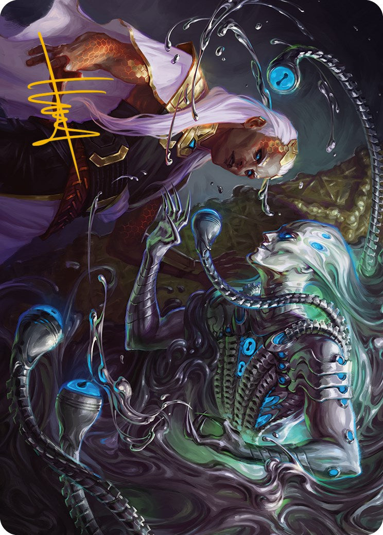 Mirage Mockery Art Card (Gold-Stamped Signature) [Phyrexia: All Will Be One Art Series] | Local Legends