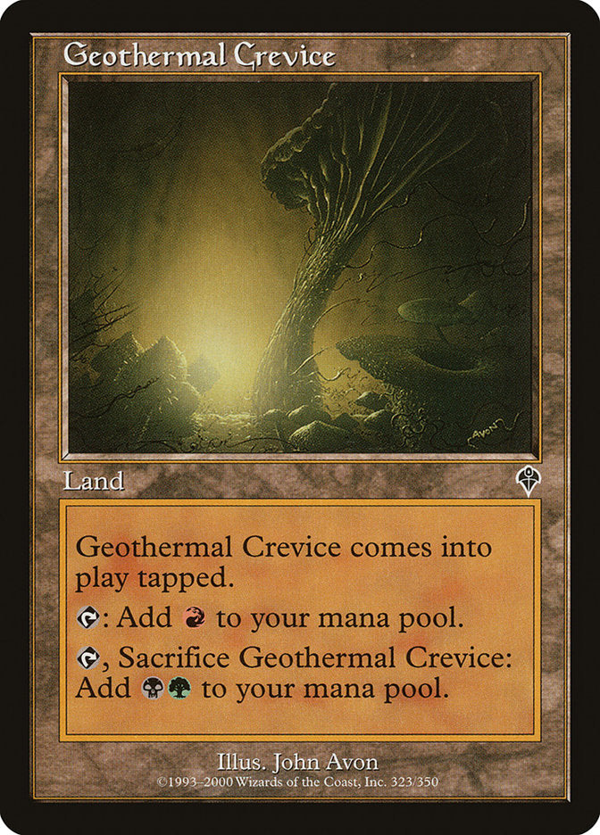 Geothermal Crevice [Invasion] | Golgari Games