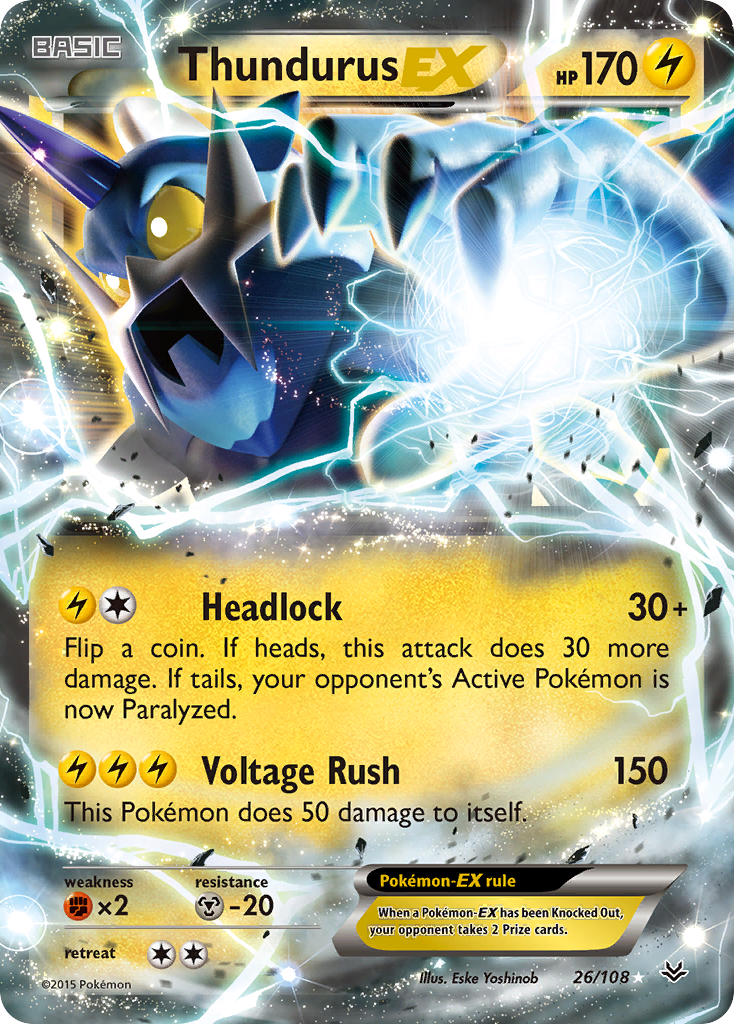 Thundurus EX (26/108) [XY: Roaring Skies] | Golgari Games