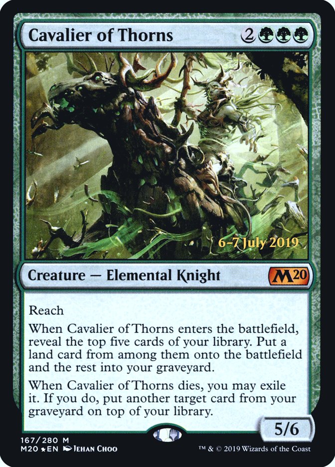 Cavalier of Thorns [Core Set 2020 Prerelease Promos] | Golgari Games