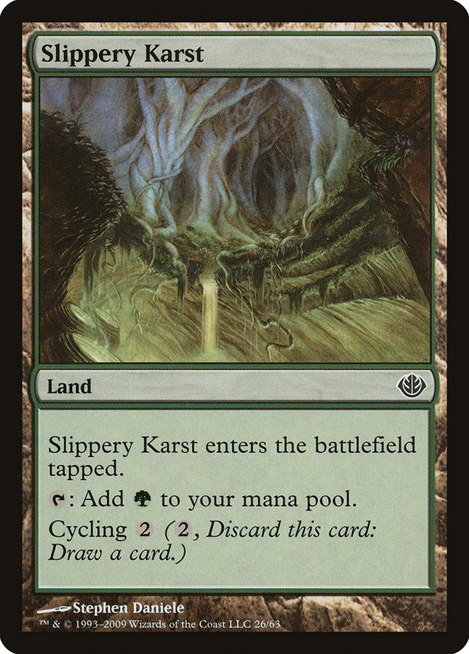 Slippery Karst [Duel Decks: Garruk vs. Liliana] | Golgari Games