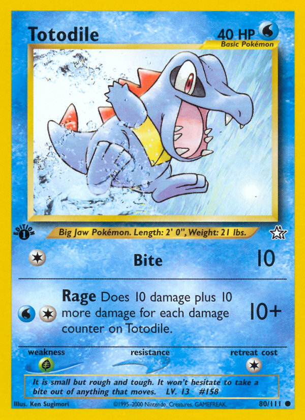 Totodile (80/111) [Neo Genesis 1st Edition] | Golgari Games