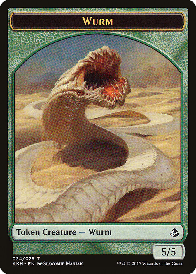 Unwavering Initiate // Wurm Double-sided Token [Amonkhet Tokens] | Golgari Games