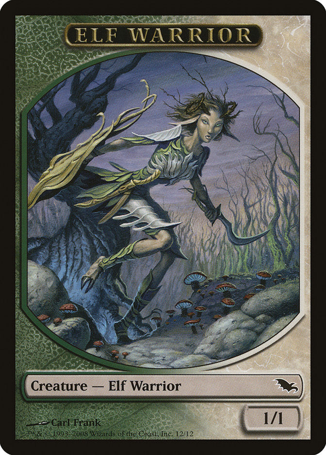 Elf Warrior Token (12/12) [Shadowmoor Tokens] | Golgari Games