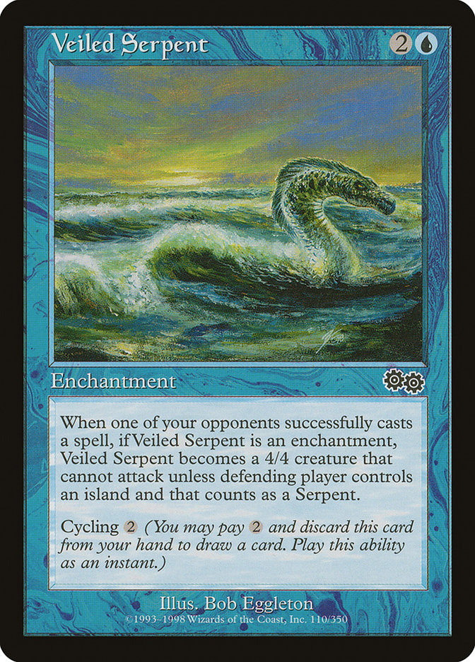 Veiled Serpent [Urza's Saga] | Golgari Games