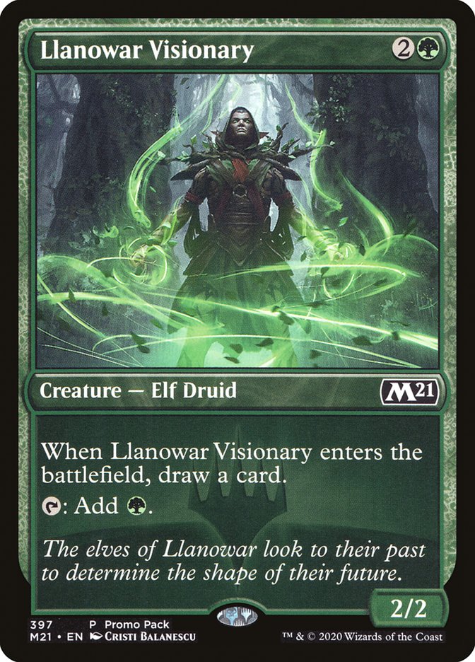 Llanowar Visionary (Promo Pack) [Core Set 2021 Promos] | Golgari Games