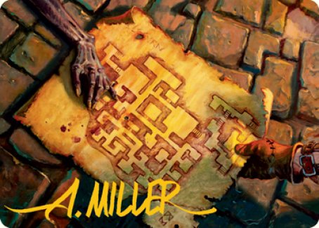 Dungeon Map Art Card (Gold-Stamped Signature) [Dungeons & Dragons: Adventures in the Forgotten Realms Art Series] | Local Legends