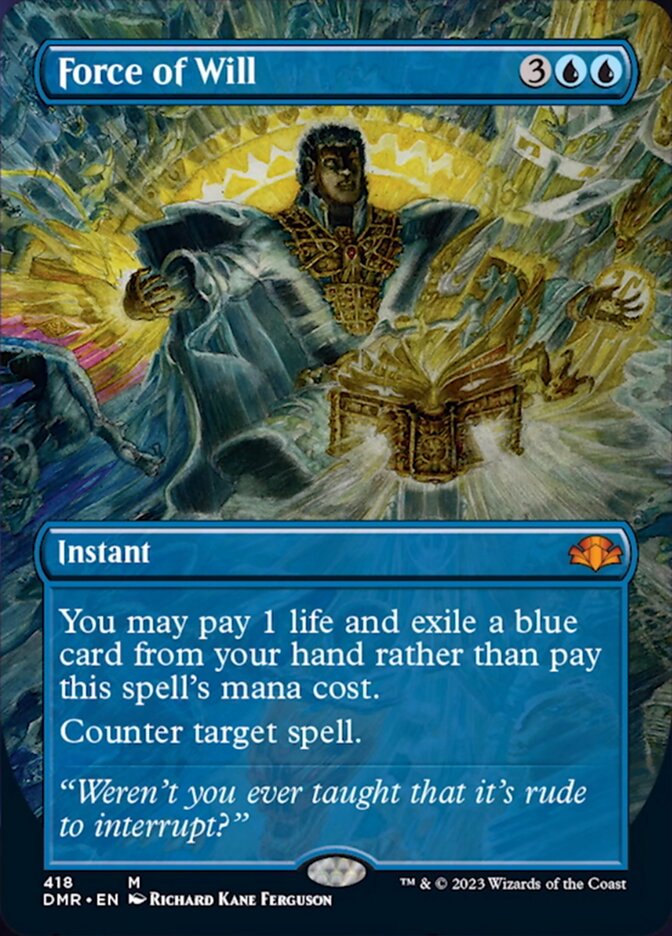 Force of Will (Borderless Alternate Art) [Dominaria Remastered] | Local Legends