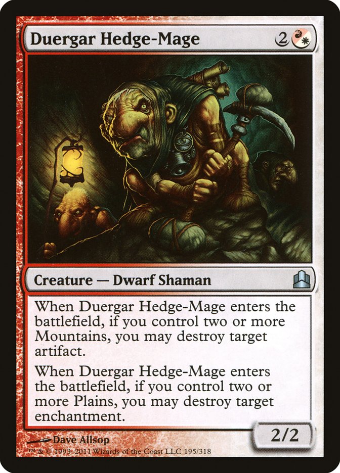 Duergar Hedge-Mage [Commander 2011] | Golgari Games