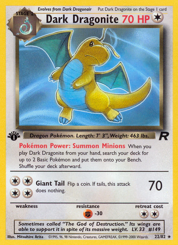 Dark Dragonite (22/82) [Team Rocket 1st Edition] | Golgari Games