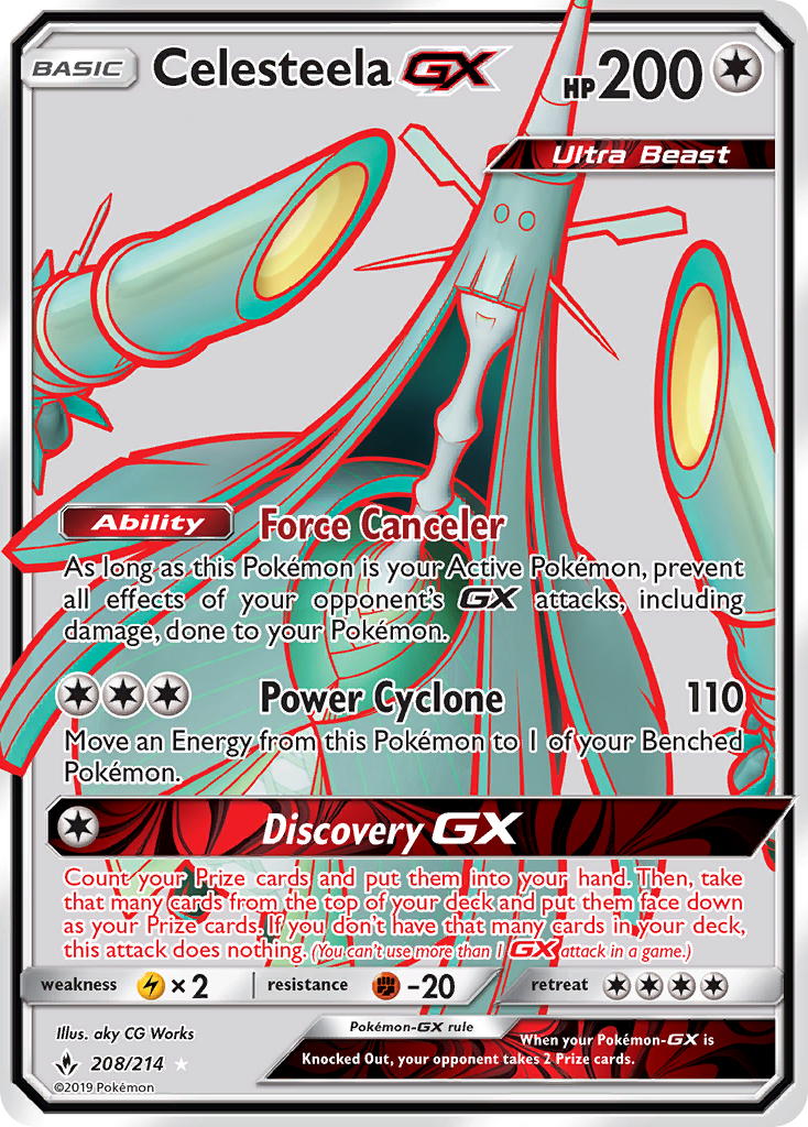 Celesteela GX (208/214) [Sun & Moon: Unbroken Bonds] | Golgari Games