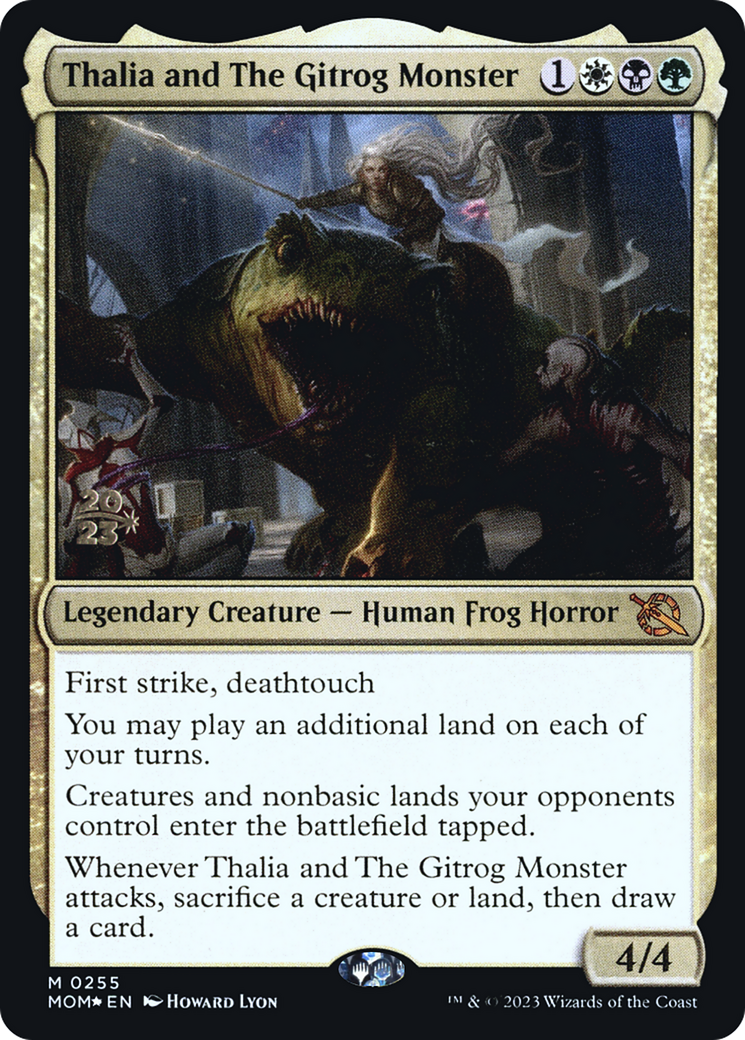 Thalia and The Gitrog Monster [March of the Machine Prerelease Promos] | Golgari Games