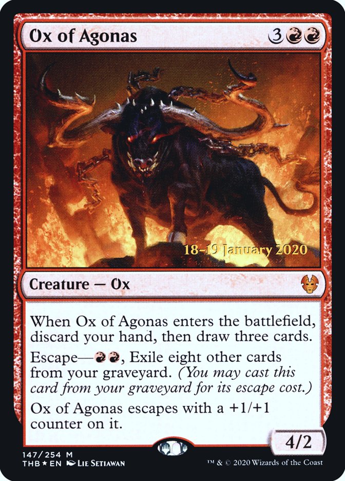 Ox of Agonas [Theros Beyond Death Prerelease Promos] | Golgari Games