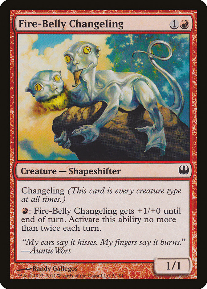 Fire-Belly Changeling [Duel Decks: Knights vs. Dragons] | Local Legends