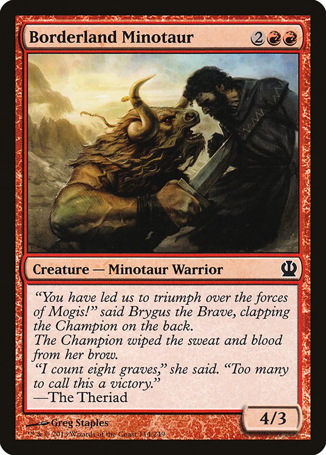 Borderland Minotaur [Theros] | Golgari Games