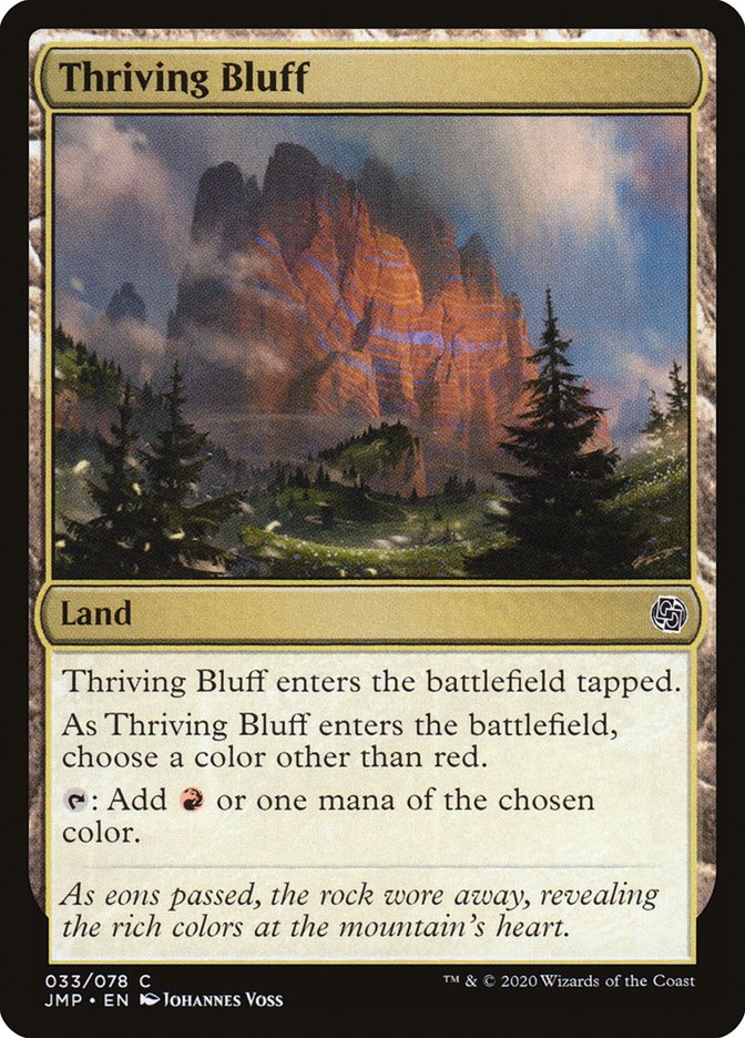 Thriving Bluff [Jumpstart] | Golgari Games