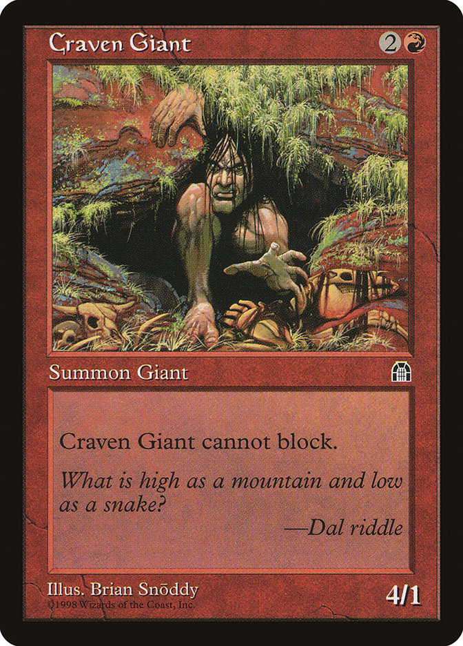 Craven Giant [Stronghold] | Golgari Games