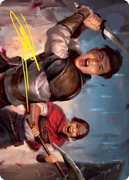 Daybreak Combatants Art Card (Gold-Stamped Signature) [Innistrad: Crimson Vow Art Series] | Local Legends