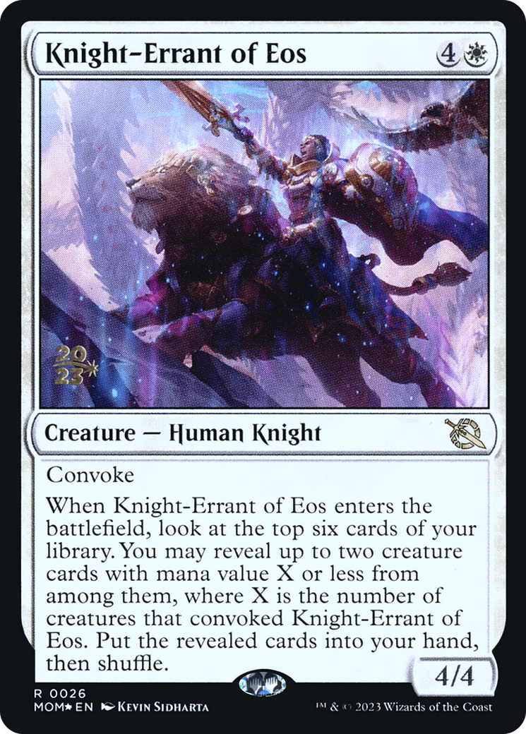 Knight-Errant of Eos [March of the Machine Prerelease Promos] | Golgari Games