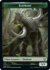 Elephant // Treasure Double-sided Token [Dominaria United Commander Tokens] | Golgari Games