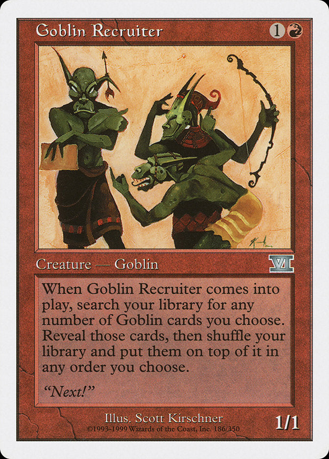 Goblin Recruiter [Classic Sixth Edition] | Golgari Games