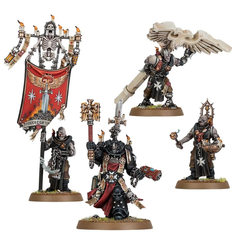 Warhammer 40k: Black Templars Chaplain Grimaldus & Retinue | Golgari Games