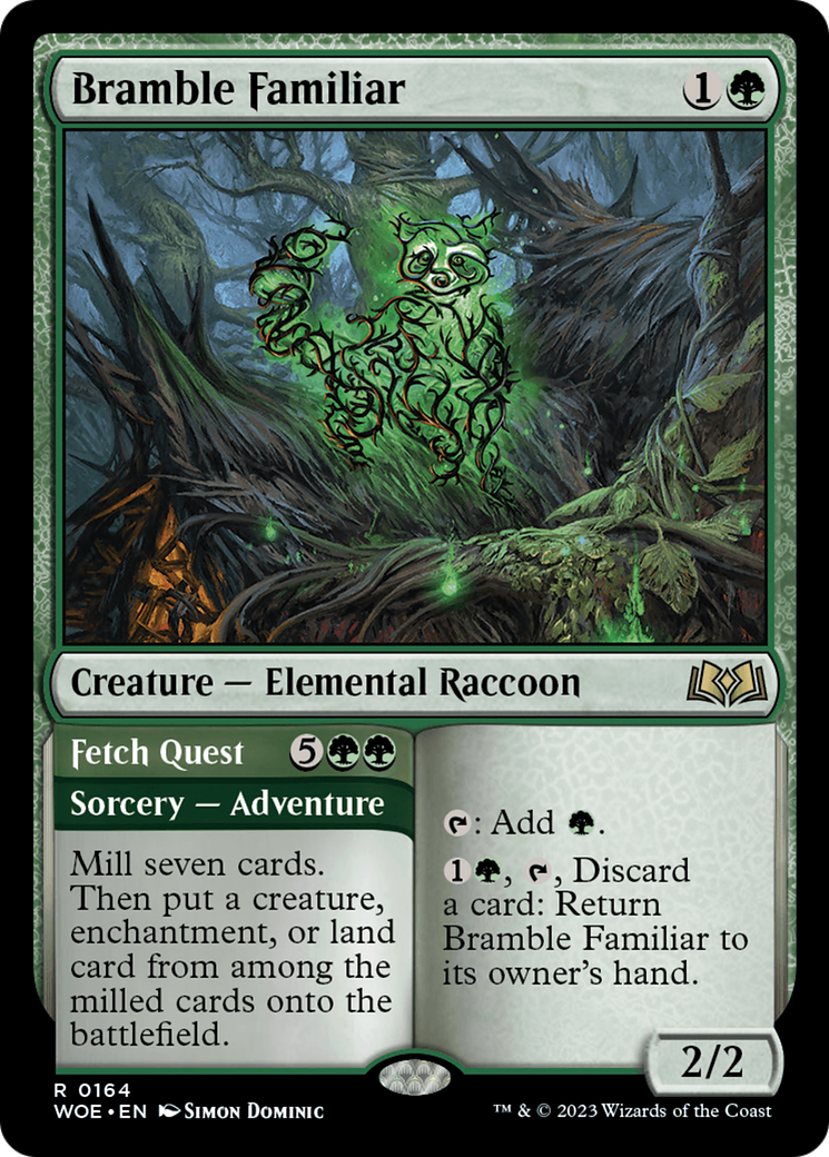 Bramble Familiar // Fetch Quest [Wilds of Eldraine] | Golgari Games