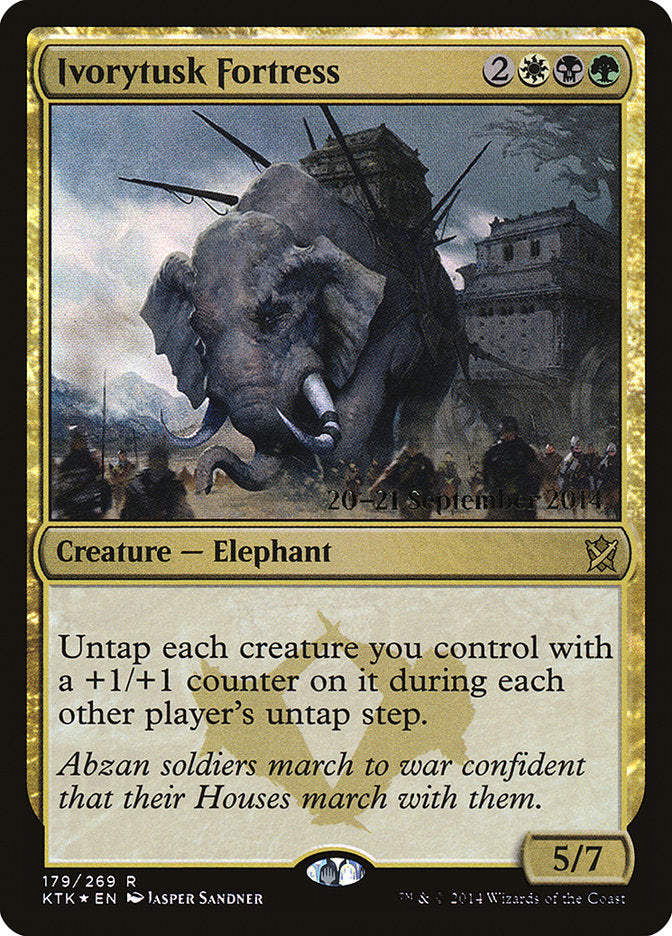 Ivorytusk Fortress [Khans of Tarkir Prerelease Promos] | Golgari Games